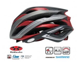 CASCO KABUTO WG-1 MATT NEGRO / ROJO