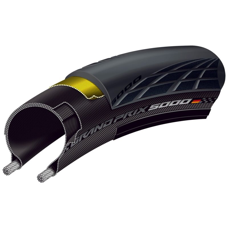 NEUMATICO GRAND PRIX 5000 700 X 25C ROAD KEVLAR BLACK/BLACK - CONTINENTAL