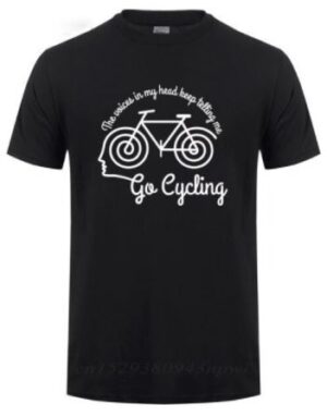 POLERA ALGODÓN NEGRA ESTAMPADO GO CYCLING