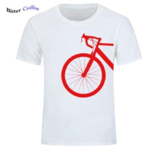 POLERA ALGODÓN BLANCA ESTAMPADO BICI ROJA