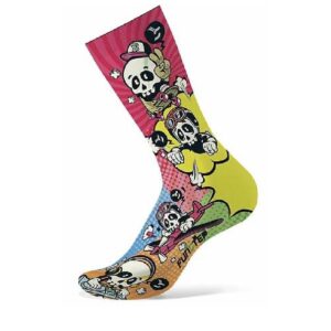 CALCETINES CICLISMO DIBUJOS CALAVERAS - FUNSTEP